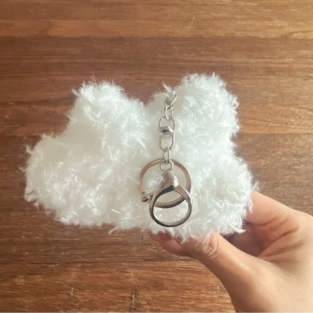 Cloud Plush Keychain Cute Kawaii Bag Charm Soft Stuffed Pendant Gift New